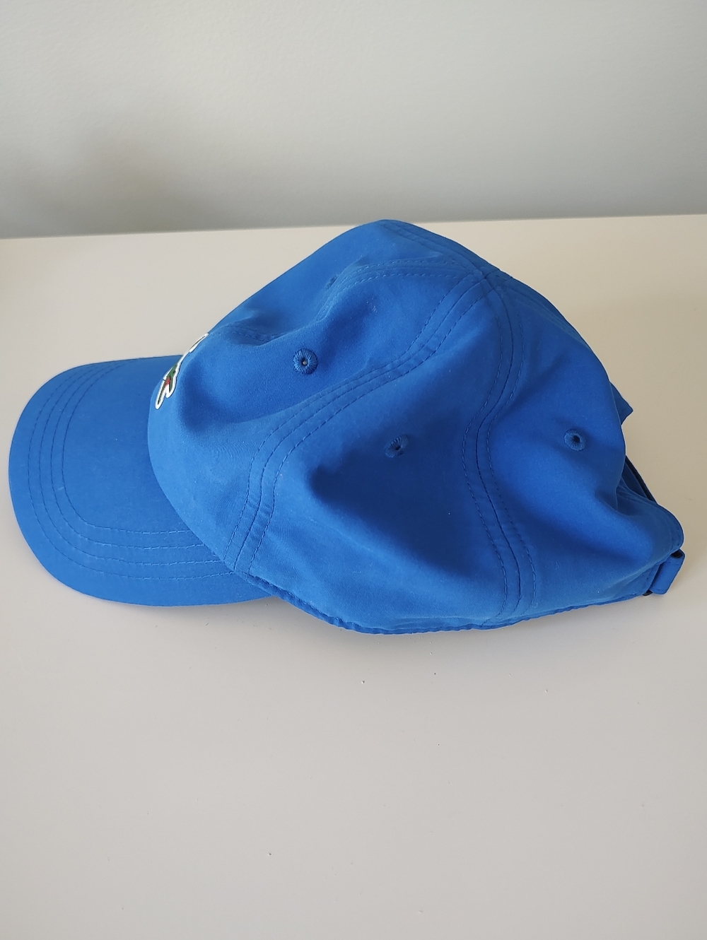Lacoste Sport Tennis Novak Djokovic Men's Big Croc Microfiber Ball Cap Blue NWOT - Picture 10 of 13